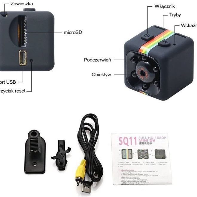 Miniaturní špionážní webová kamera full hd ir