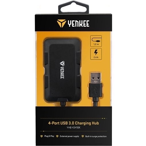 Nabíjecí rozbočovač se 4 porty USB YHB 4341BK,