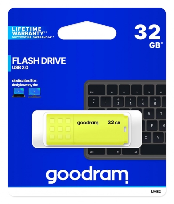 UME2 32GB USB 2.0 Flash disk žlutý