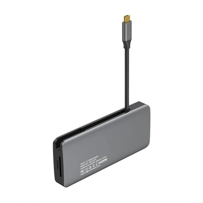 Adaptér MOKiN 10 v 1 Rozbočovač USB-C na 3x USB 3.0 + nabíjení USB-C + HDMI + 3,5mm audio + VGA + 2x RJ45 + čtečka Micro SD (stříbrný)