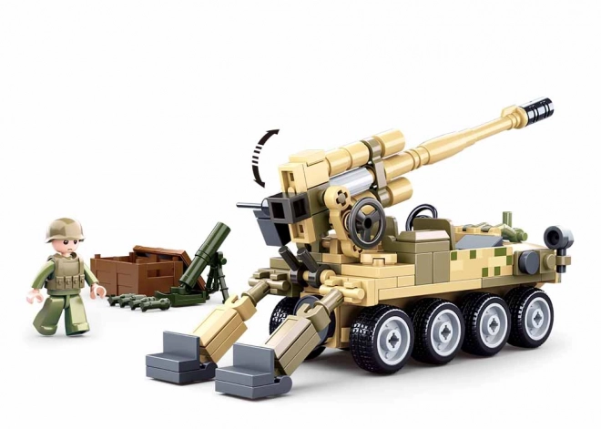 Sluban Army Model Bricks M38-B0751 Mobilní kanón 8x8 s pozemním minometem