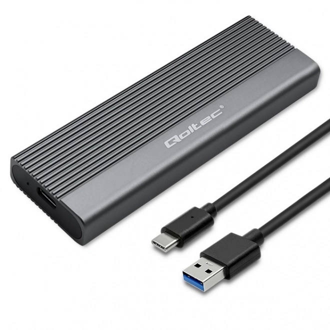 Pouzdro | M.2 | SATA | NGFF | USB-C | Super speed 6Gb/s | 2TB | Šedá barva