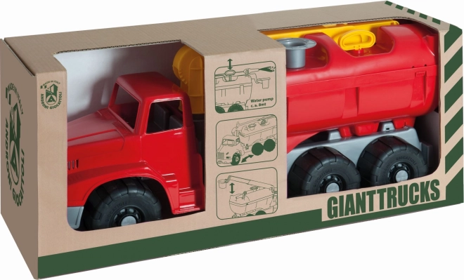 Androni Giant Trucks hasičský vůz s plošinou a funkční stříkačkou - délka 74 cm