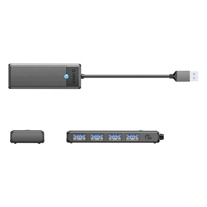 Orico USB adaptér hub 4x USB 3.0 černý