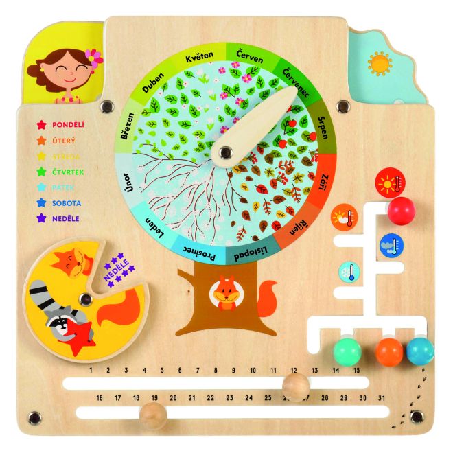 Lucy & Leo Kalendář přírody - dřevěná naučná hrací deska