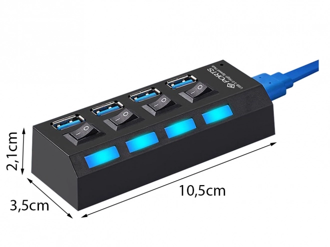 Rozbočovač portů usb 4x usb 3.0