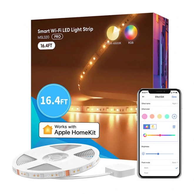 Chytrý LED pásek Wi-FI s RGBWW Meross MSL320 (5 metrů) HomeKit