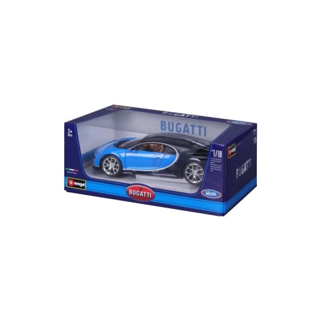 Bburago 1:18 Plus Bugatti Chiron modrá