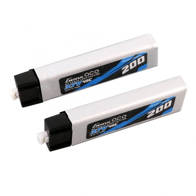 Gens ace 200mAh 3,7V 45C 1S1P Lipo baterie (2ks)