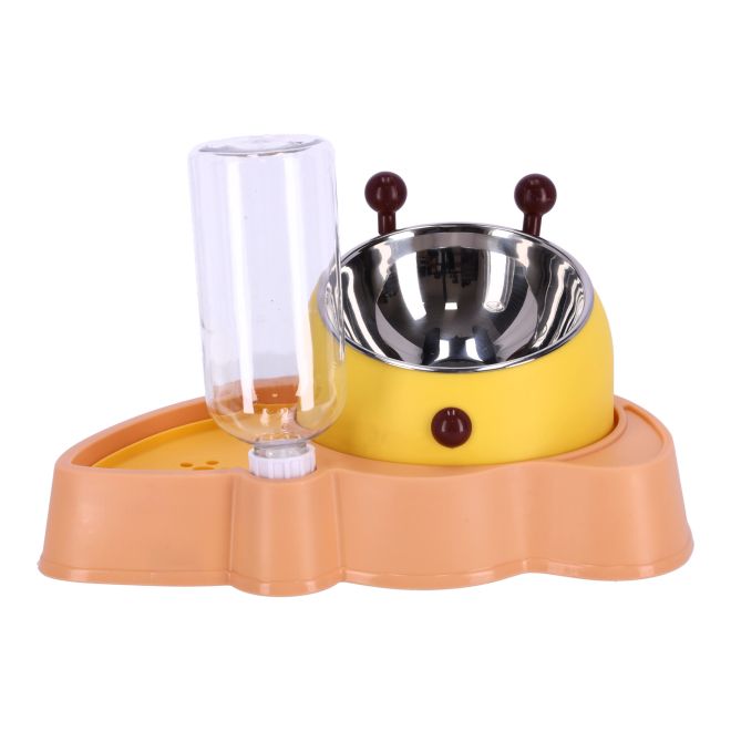 Miska s automatickým dávkovačem vody pro psy a kočky 2 v 1 - růžová