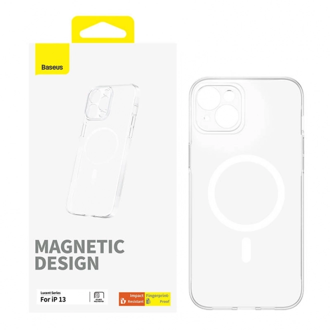 Magnetické pouzdro na telefon pro iP 13 Baseus OS-Lucent Series (čiré)