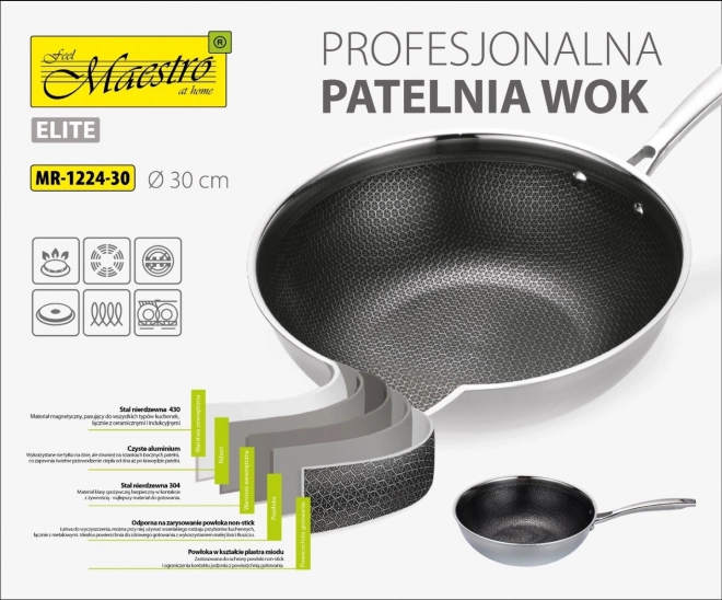 Profesionální pánev / Wok 30 cm MR-1224-30