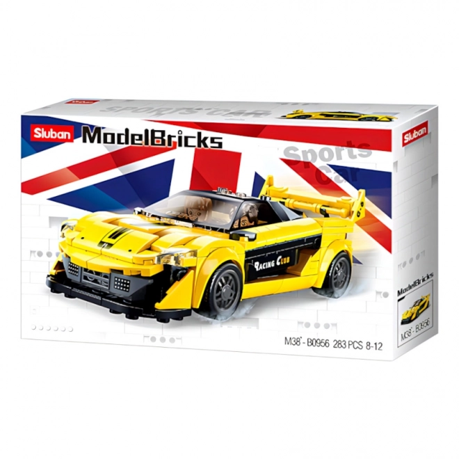 Sluban Model Bricks M38-B0956 Žlutý anglický sporťák