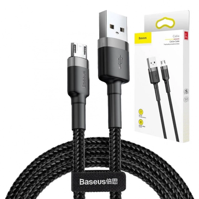 Kabel Baseus Cafule Micro USB 1,5A 2m (šedo-černý)