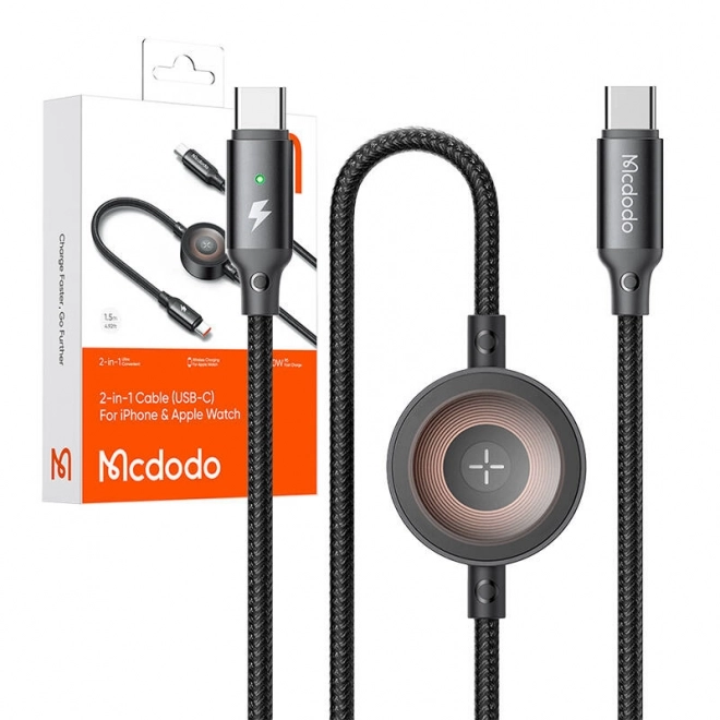 Mcdodo 2v1 USB-C kabel a nabíječka Apple Watch