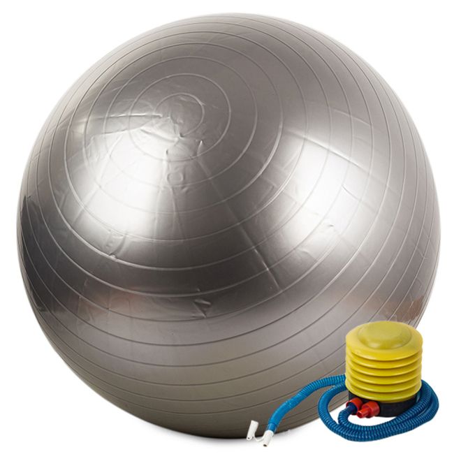 Gymnastický / rehabilitační míč + pumpa 65cm šedý