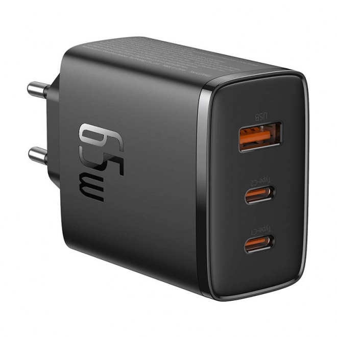 Nástěnná nabíječka Baseus OS-Cube Pro 2xUSB-C + USB, 65 W (černá)