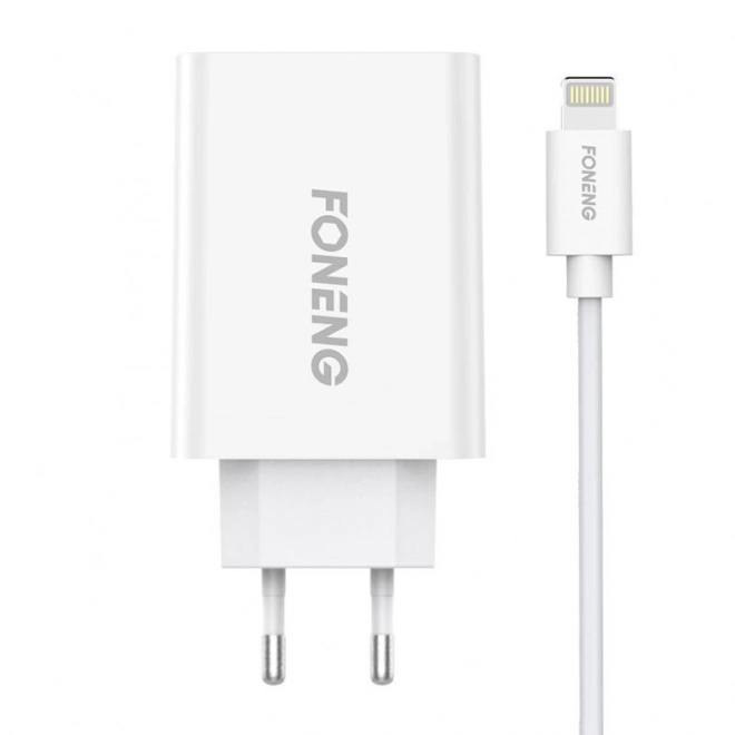 Rychlonabíječka Foneng 1x USB EU43 + kabel USB Lightning