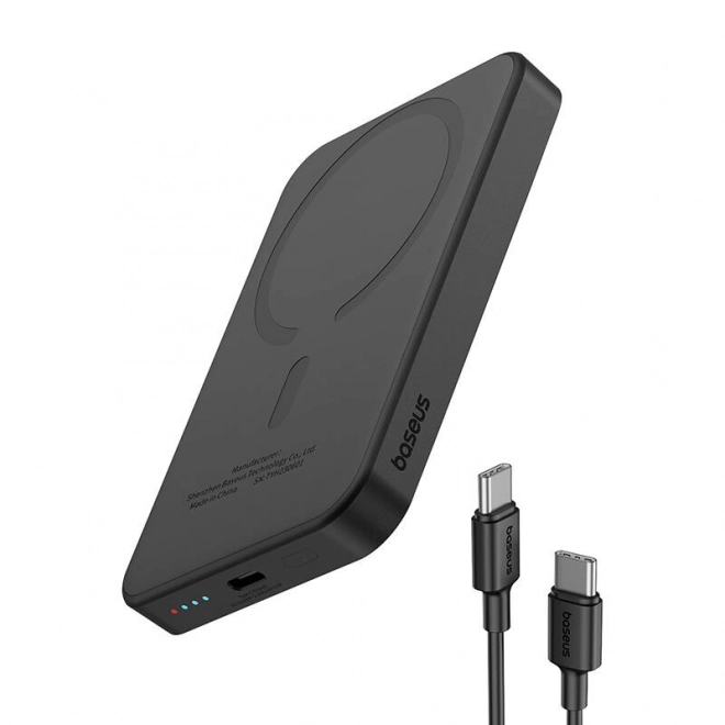 Magnetická mini powerbanka Baseus 5000mAh, USB-C 20W (černá)