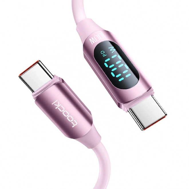 Kabel USB-C na USB-C Toocki TXCTT1- XX04-B2, 2m, FC 100W (růžový)