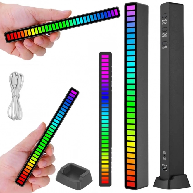 Ledy usb zvuková odezva vícebarevný neon rgb vedl