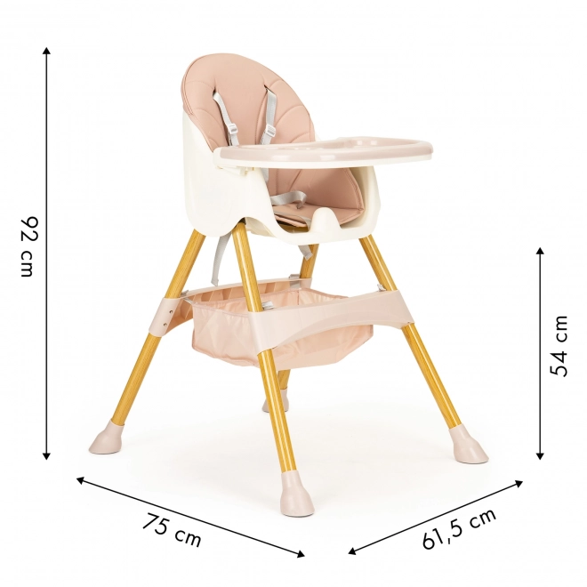 Dětská vysoká židle 2v1 ECOTOYS