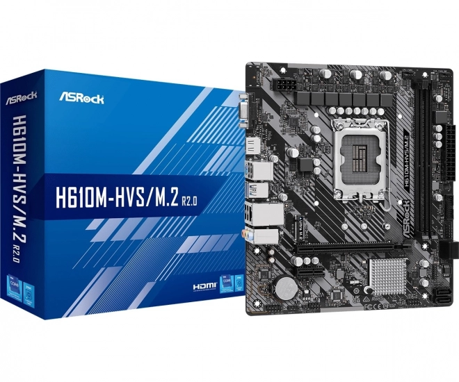 Základní deska H610M-HVS/M.2 R2.0 s1700 2DDR4 D-Sub/HDMI mATX