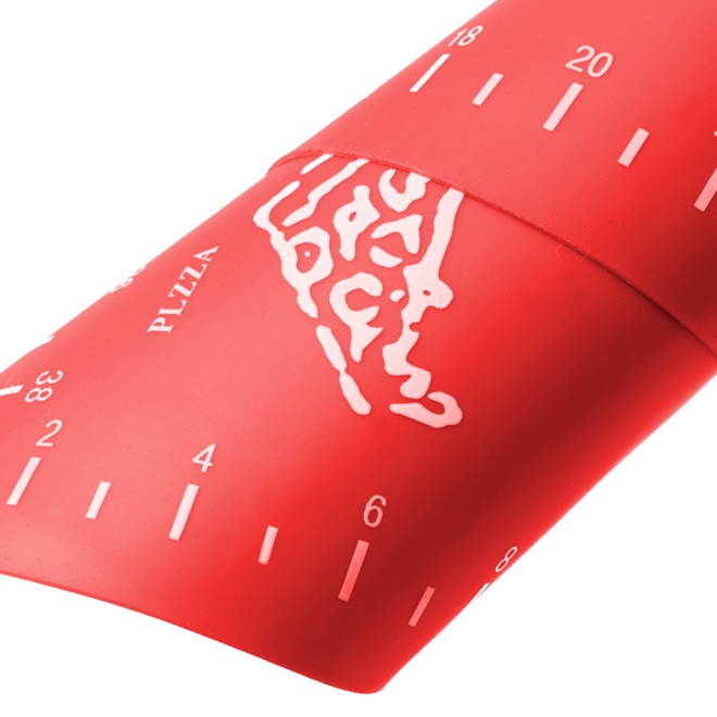 Silikonová podložka na pečivo, odstupňovaná - červená 50x40 cm