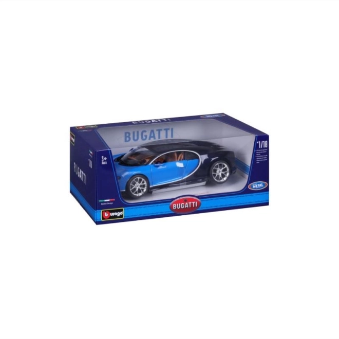 Bburago 1:18 Plus Bugatti Chiron modrá