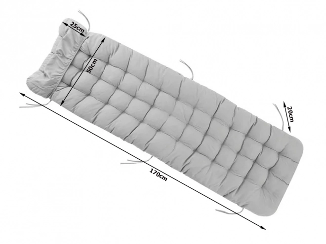 Polštář / potah na zahradní lehátko velký prošívaný 170x50 cm