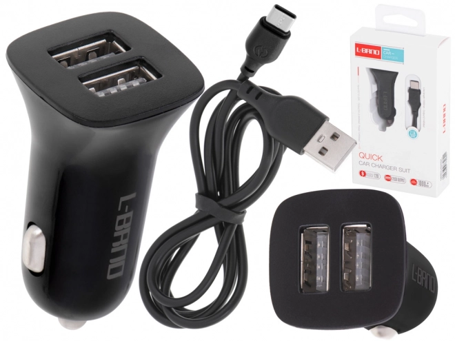 Nabíječka do auta Dual USB typ C