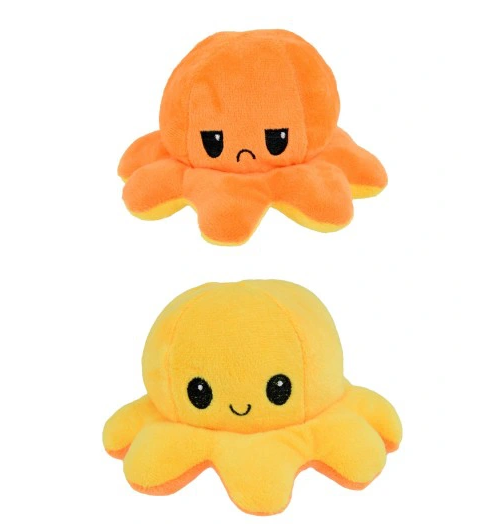 Oboustranná chobotnice 40 cm - žlutá a oranžová