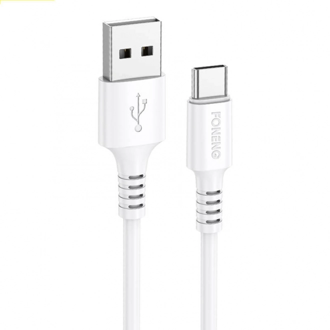 Kabel USB na USB C Foneng, x85 3A Quick Charge, 1 m (bílý)