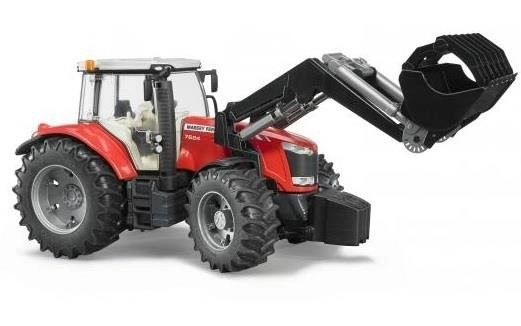 Bruder Traktor MASSEY FERGUSON 7624 s čelním nakladačem