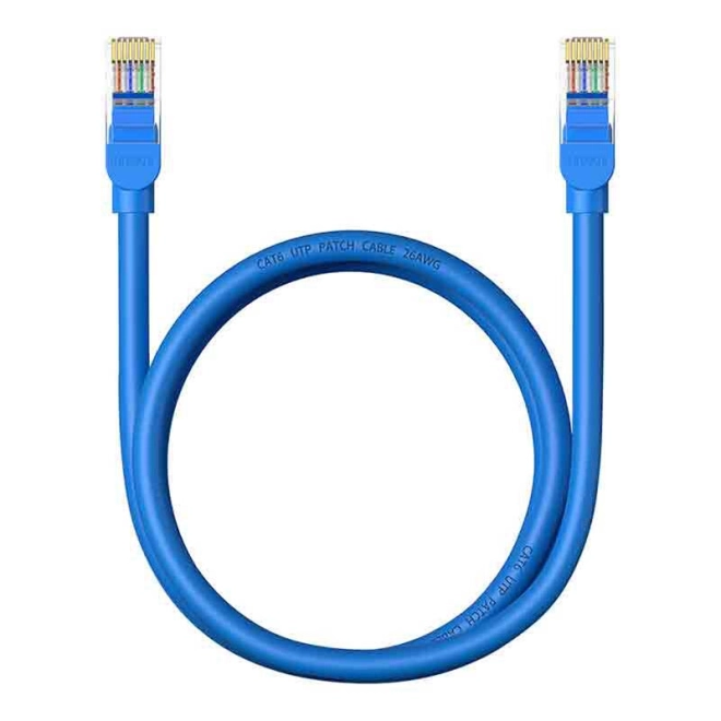 Kulatý kabel Baseus Ethernet RJ45, Cat.6, 1 m (modrý)