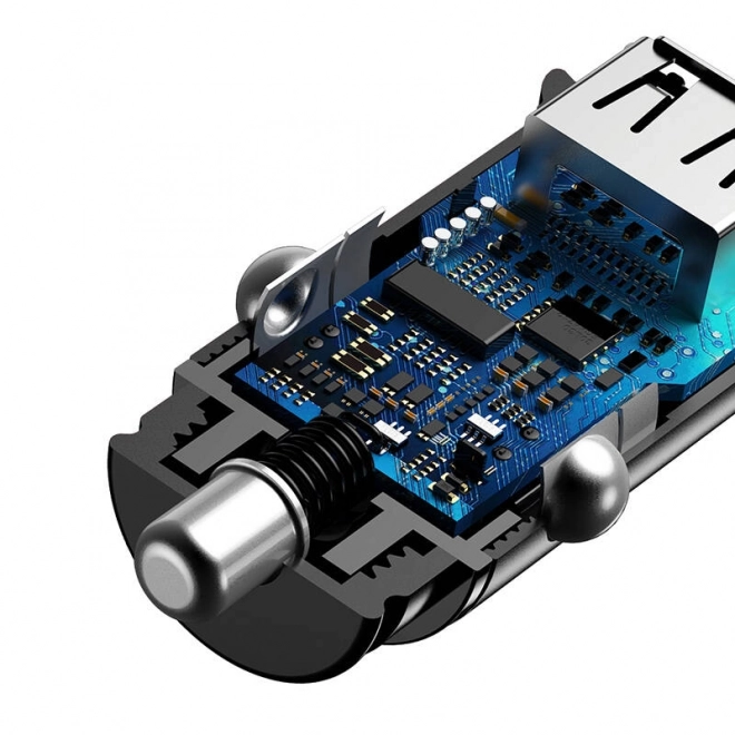 Rychlá nabíječka 2xUSB QC3.0 30W černá