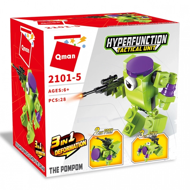 Qman Hyperfunction Tactical Unit 2101-5 Robot Troops 3v1