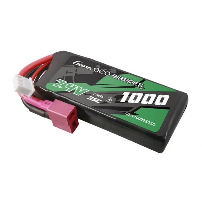 Gens ace 35C 1000mAh 2S1P 7,4V Airsoft Gun Lipo baterie s T konektorem