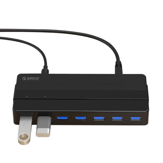 Rozbočovač adaptéru 7 v 1 Orico USB 3.0 + kabel USB 3.0 1m