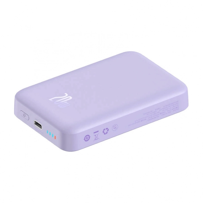 Powerbanka Baseus Magnetic Mini 10000mAh, USB-C  20W MagSafe (fialová)