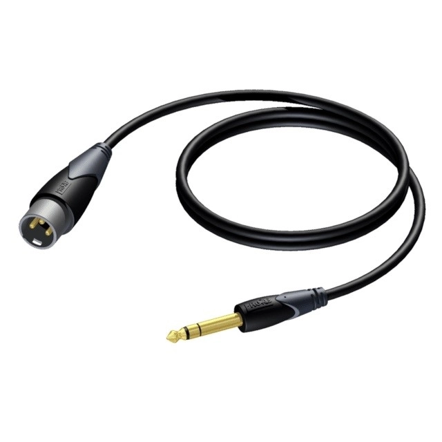 Kabel XLR samec - 6,3 mm jack samec stereo 1,5 m - CLA724/1,5