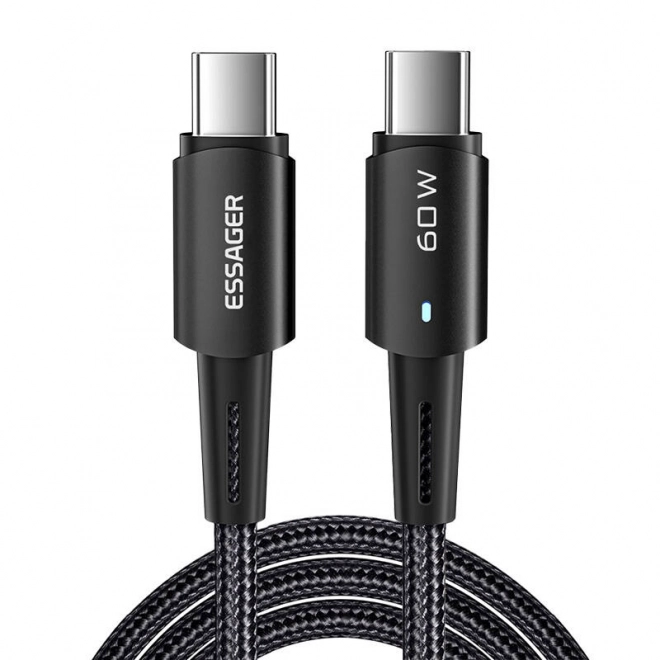 Kabel USB-C na USB-C 60W Essager 2m (černý)