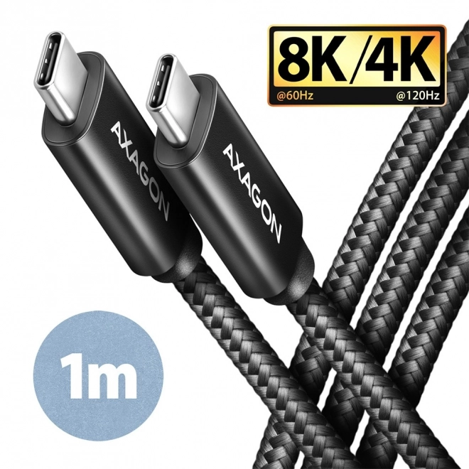 BUCM432-CM10AB USB-C - Kabel USB-C, USB4 Gen 3x2 1m, PD 100W, 8K HD, ALU, opletený Černá barva