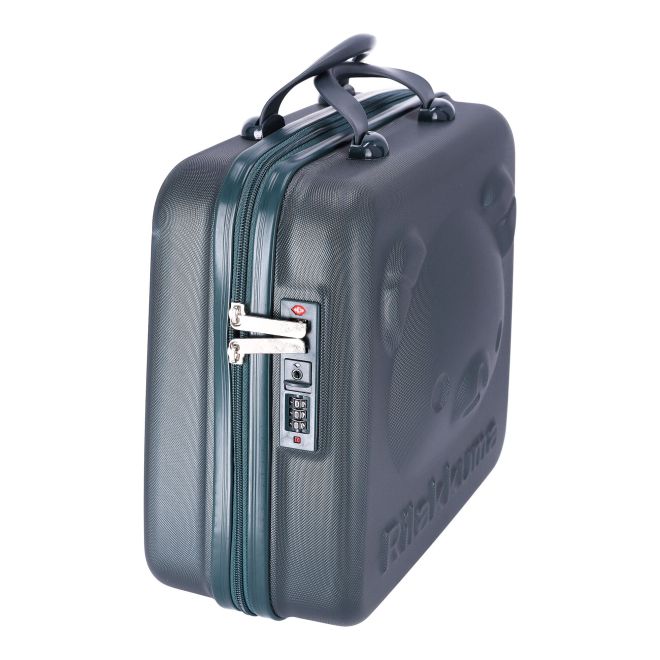 Dětský kufr / Rozkošný cestovní kosmetický kufřík - tmavě zelený