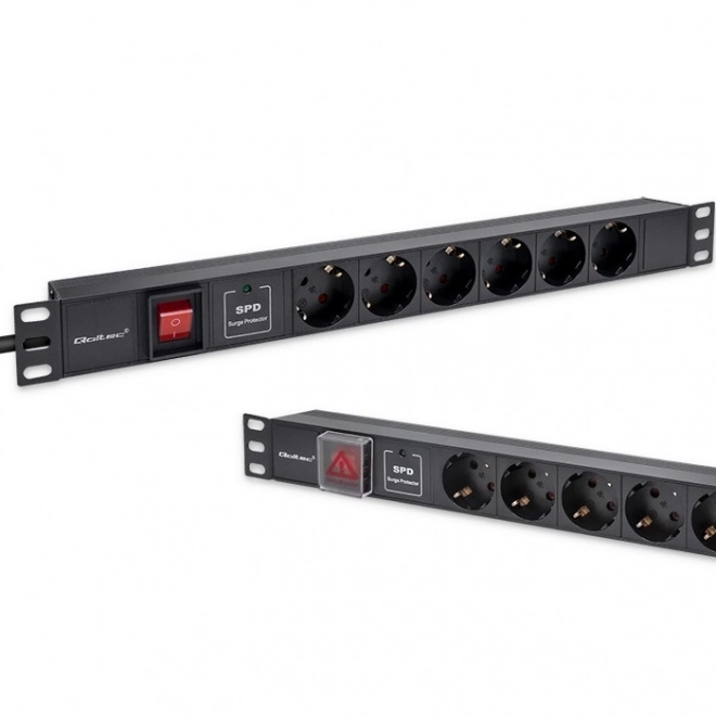 Napájecí lišta PDU pro 19" rack | 1U | 16A | 6xSchuko | 1,8m