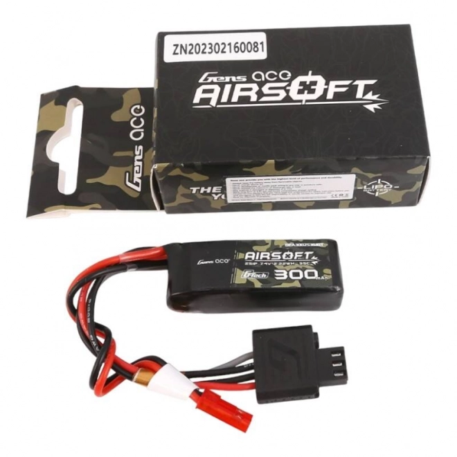 Gens ace G-Tech 35C 300mAh 2S1P 7,4V Airsoft Gun Lipo baterie s JST-SYP konektorem