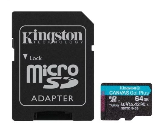 Paměťová karta MicroSD 64GB Canvas Go Plus 170/70MB/s Adaptér