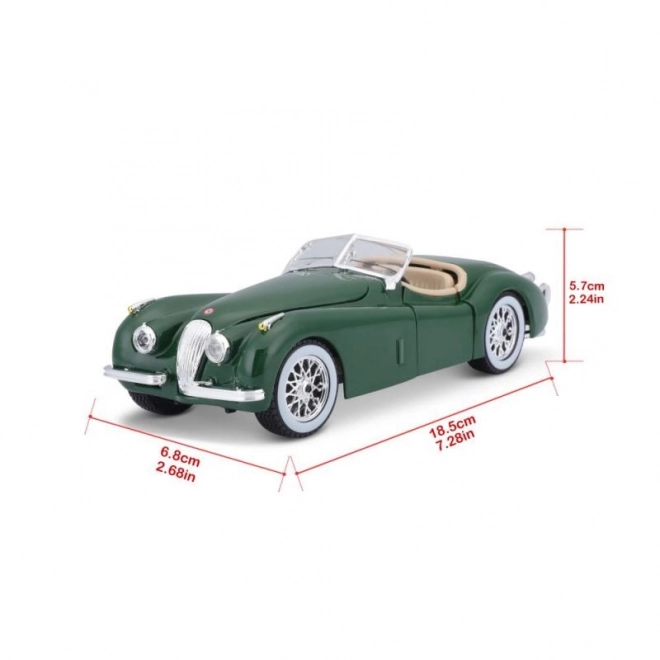 Bburago 1:24 Jaguar XK 120 Roadster (1951) zelená 18-22018