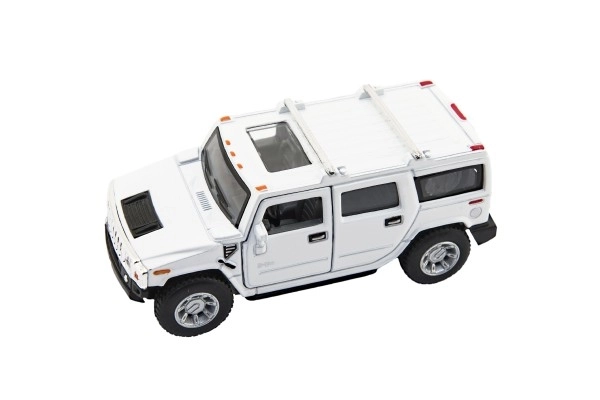 Auto Kinsmart Hummer H2 SUV kov/plast 12cm na zpětné natažení 4 barvy