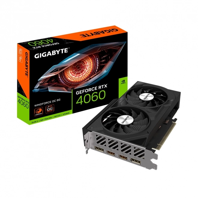 Grafická karta GeForce RTX 4060 WINDFORCE OC 8G GDDR6 128bit 2DP